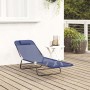 Tumbona Plegable con Respaldo Azul Textileno | Foro24.es | Tu tienda online para hogar, jardín y más Foro24.es