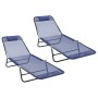 Tumbonas Plegables 2 pcs con Reposacabezas Azul Textilene | Foro24.es | Tu tienda online para hogar, jardín y más Foro24.es