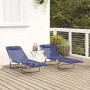 Tumbonas Plegables 2 pcs con Reposacabezas Azul Textilene | Foro24.es | Tu tienda online para hogar, jardín y más Foro24.es