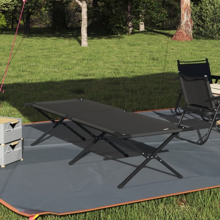 Cama de sol plegable con bolsa de transporte Negra 600D Oxford Fabric | Foro24.es | Tu tienda online para hogar, jardín y más Foro24.es