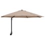 Sombrilla de Patio Taupe Poliéster Grande Plegable