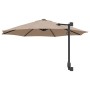 Sombrilla de Patio Taupe Poliéster Grande Plegable