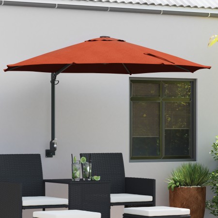 Sombrilla de Patio Terracota Marco de Aluminio, Dosel de Poliéster | Foro24.es | Tu tienda online para hogar, jardín y más Foro24.es