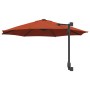 Sombrilla de Patio Terracota Marco de Aluminio, Dosel de Poliéster | Foro24.es | Tu tienda online para hogar, jardín y más Foro24.es