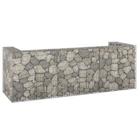 Muro gaviones para contenedor basura galvanizado 325x100x110 cm