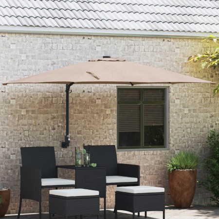Sombrilla de Patio Taupe Poliéster Grande Plegable | Foro24.es | Tu tienda online para hogar, jardín y más Foro24.es