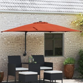 Sombrilla Cantilever Terracota Poliéster Grande