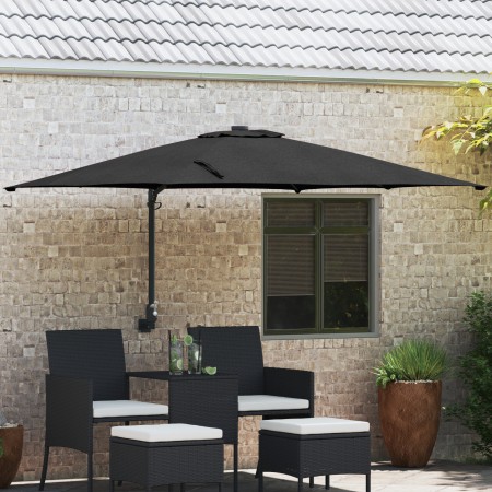 Sombrilla de Patio Negra Poliéster, Acero Grande Inclinable | Foro24.es | Tu tienda online para hogar, jardín y más Foro24.es