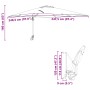 Sombrilla de Patio Negra Poliéster, Acero Grande Inclinable | Foro24.es | Tu tienda online para hogar, jardín y más Foro24.es