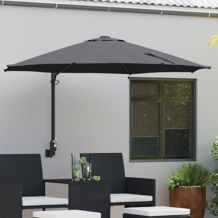 Sombrilla de Jardín Montada en la Pared con LEDs Antracita 248 cm | Foro24.es | Tu tienda online para hogar, jardín y más Foro24.es