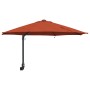 Parasol de jardín montado en la pared con LEDs Terracota 248 cm | Foro24.es | Tu tienda online para hogar, jardín y más Foro24.es