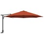 Parasol de jardín montado en la pared con LEDs Terracota 248 cm | Foro24.es | Tu tienda online para hogar, jardín y más Foro24.es