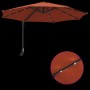 Parasol de jardín montado en la pared con LEDs Terracota 248 cm | Foro24.es | Tu tienda online para hogar, jardín y más Foro24.es