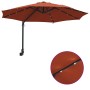 Parasol de jardín montado en la pared con LEDs Terracota 248 cm | Foro24.es | Tu tienda online para hogar, jardín y más Foro24.es