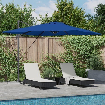 Parasol Cantilever Roma con LEDs Azul Celeste 286x285x270 cm Aluminio | Foro24.es | Tu tienda online para hogar, jardín y más Foro24.es