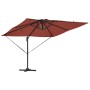 Parasol Cantilever Roma con LEDs Terracota 286x285x270 cm Aluminio | Foro24.es | Tu tienda online para hogar, jardín y más Foro24.es