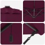 Sombrilla Cantilever Roma con LEDs Borgoña 286x285x270 cm Aluminio de , Sombrillas - Ref: Foro24-42003325, Precio: 282,21 €