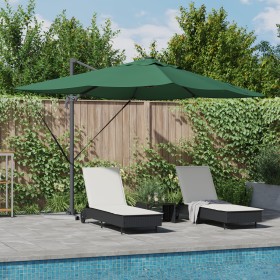 parasol cantilever Roma de con LEDs verde