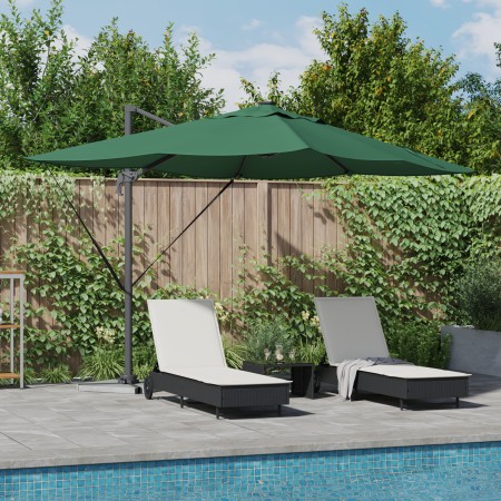 parasol cantilever Roma de con LEDs verde 352x251x265 cm aluminio | Foro24.es | Tu tienda online para hogar, jardín y más Foro24.es