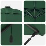 parasol cantilever Roma de con LEDs verde 352x251x265 cm aluminio | Foro24.es | Tu tienda online para hogar, jardín y más Foro24.es
