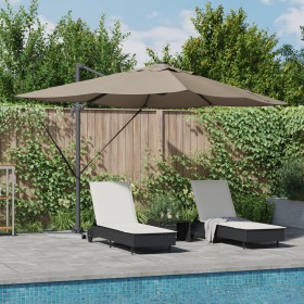 Paraguas Cantilever Roma con LEDs Taupe