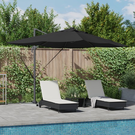 Sombrilla Cantilever Roma con LEDs Negra 352x251x265 cm Aluminio | Foro24.es | Tu tienda online para hogar, jardín y más Foro24.es