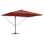 Parasol Cantilever Roma con LEDs Terracota 352x251x265 cm Aluminio | Foro24.es | Tu tienda online para hogar, jardín y más Foro24.es