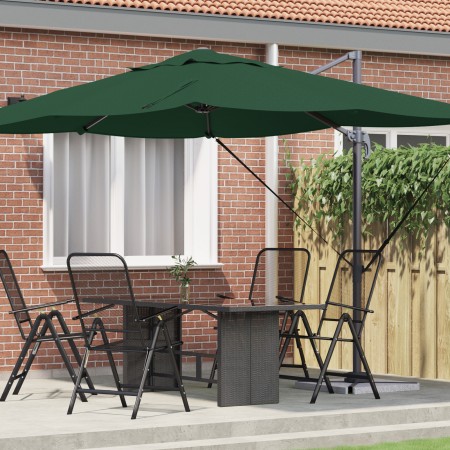 Sombrilla Cantilever Verde Verde Tela de poliéster y marco de metal | Foro24.es | Tu tienda online para hogar, jardín y más Foro24.es
