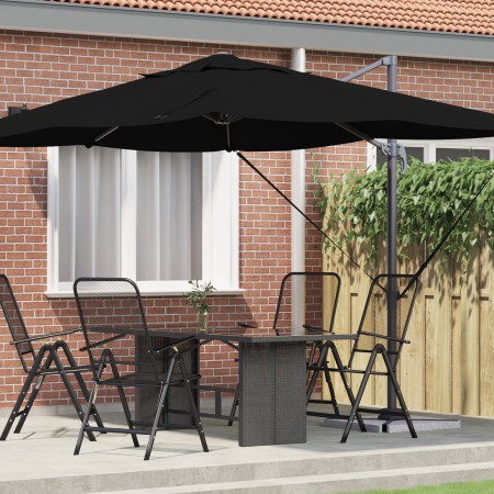 Sombrilla Cantilever Negra Toldo de poliéster y marco de metal | Foro24.es | Tu tienda online para hogar, jardín y más Foro24.es