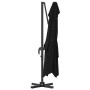Sombrilla Cantilever Negra Toldo de poliéster y marco de metal | Foro24.es | Tu tienda online para hogar, jardín y más Foro24.es