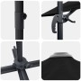 Sombrilla Cantilever Negra Toldo de poliéster y marco de metal | Foro24.es | Tu tienda online para hogar, jardín y más Foro24.es