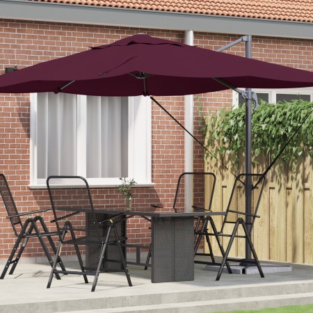 Sombrilla Cantilever Rojo Borgoña Poliéster, Acero Grande | Foro24.es | Tu tienda online para hogar, jardín y más Foro24.es