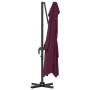Sombrilla Cantilever Rojo Borgoña Poliéster, Acero Grande de , Sombrillas - Ref: Foro24-42003349, Precio: 253,37 €