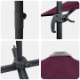 Sombrilla Cantilever Rojo Borgoña Poliéster, Acero Grande | Foro24.es | Tu tienda online para hogar, jardín y más Foro24.es