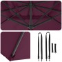 Sombrilla Cantilever Rojo Borgoña Poliéster, Acero Grande de , Sombrillas - Ref: Foro24-42003349, Precio: 253,37 €