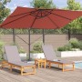 Sombrilla Cantilever Terracota Poliéster, Acero Grande | Foro24.es | Tu tienda online para hogar, jardín y más Foro24.es