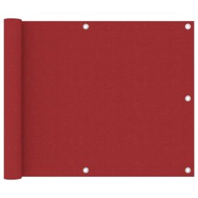 Toldo para balcón tela oxford rojo 75x500 cm