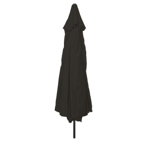 Paraguas de jardín ø395x245 cm Negro