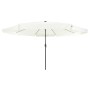 Paraguas de Jardín con Luces LED ø395x245 cm Blanco Arena von , Sonnenschirme - Ref: Foro24-42003644, Preis: 97,53 €, Rabatt: %