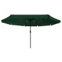 Paraguas de Jardín con Luces LED ø395x245 cm Verde de , Sombrillas - Ref: Foro24-42003645, Precio: 92,01 €