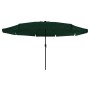 Paraguas de Jardín con Luces LED ø395x245 cm Verde de , Sombrillas - Ref: Foro24-42003645, Precio: 92,01 €