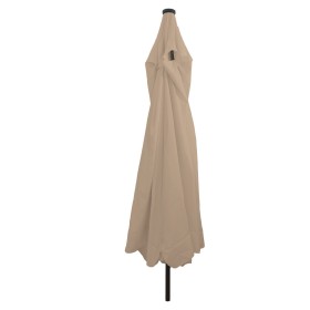 Parasol de Jardín con Luces LED Ø395x245 cm Taupe