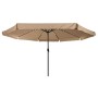 Parasol de Jardín  con Luces LED Ø395x245 cm Taupe | Foro24.es | Tu tienda online para hogar, jardín y más Foro24.es