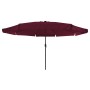 Parasol de jardín  con luces LED ø395x245 cm Rojo Burdeos | Foro24.es | Tu tienda online para hogar, jardín y más Foro24.es