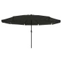 Paraguas de Jardín con Luces LED ø395x245 cm Negro de , Sombrillas - Ref: Foro24-42003650, Precio: 90,45 €
