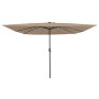 Paraguas cuadrado de jardín con luces LED 295x245 cm Taupe von , Sonnenschirme - Ref: Foro24-42003663, Preis: 112,72 €, Rabat...
