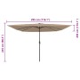 Paraguas cuadrado de jardín con luces LED 295x245 cm Taupe von , Sonnenschirme - Ref: Foro24-42003663, Preis: 112,72 €, Rabat...