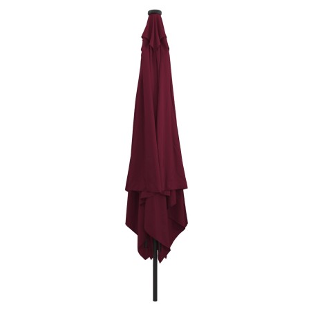 Paraguas Cuadrado para Jardín  con Luces LED 295x245 cm Rojo Burdeos | Foro24.es | Tu tienda online para hogar, jardín y más Foro24.es