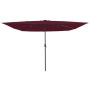 Paraguas Cuadrado para Jardín con Luces LED 295x245 cm Rojo Burdeos de , Sombrillas - Ref: Foro24-42003664, Precio: 96,58 €