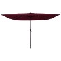 Paraguas Cuadrado para Jardín con Luces LED 295x245 cm Rojo Burdeos de , Sombrillas - Ref: Foro24-42003664, Precio: 96,58 €